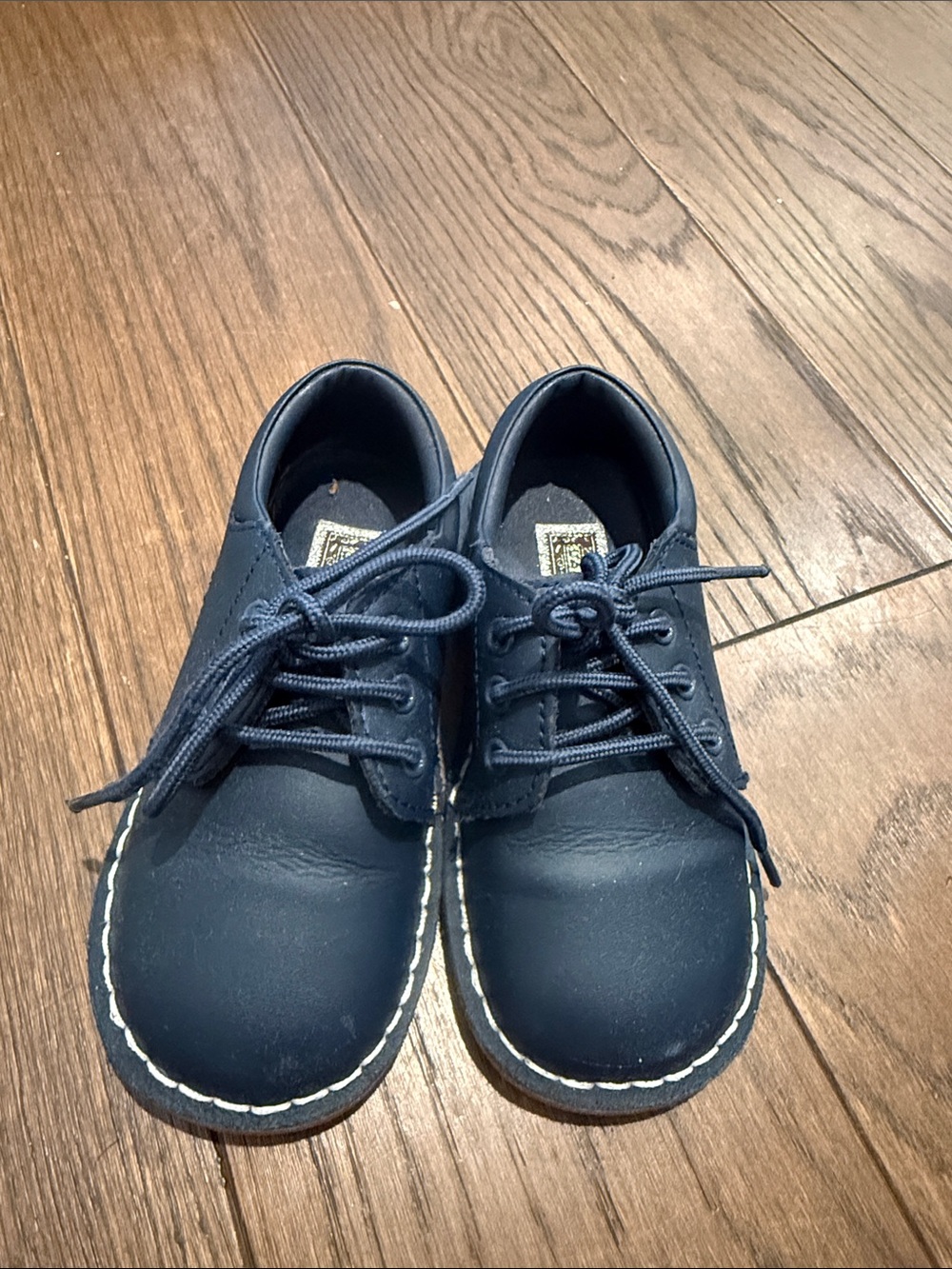 Children's Navy Lace-Up Dress Shoes - Classic School Style